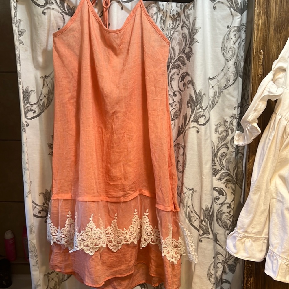 Size small/ medium sun dress coral color from MIttoshop